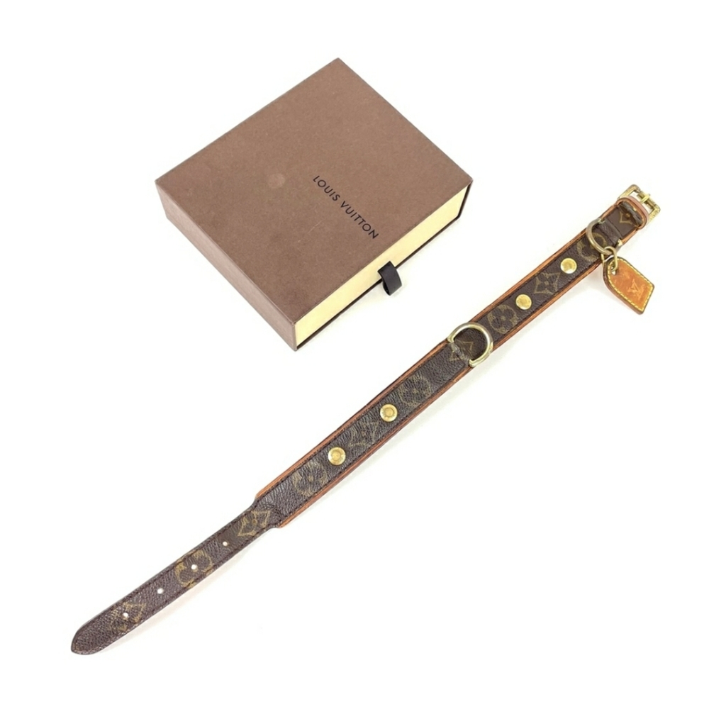 Authentic Louis Vuitton Baxter MM Dog Collar